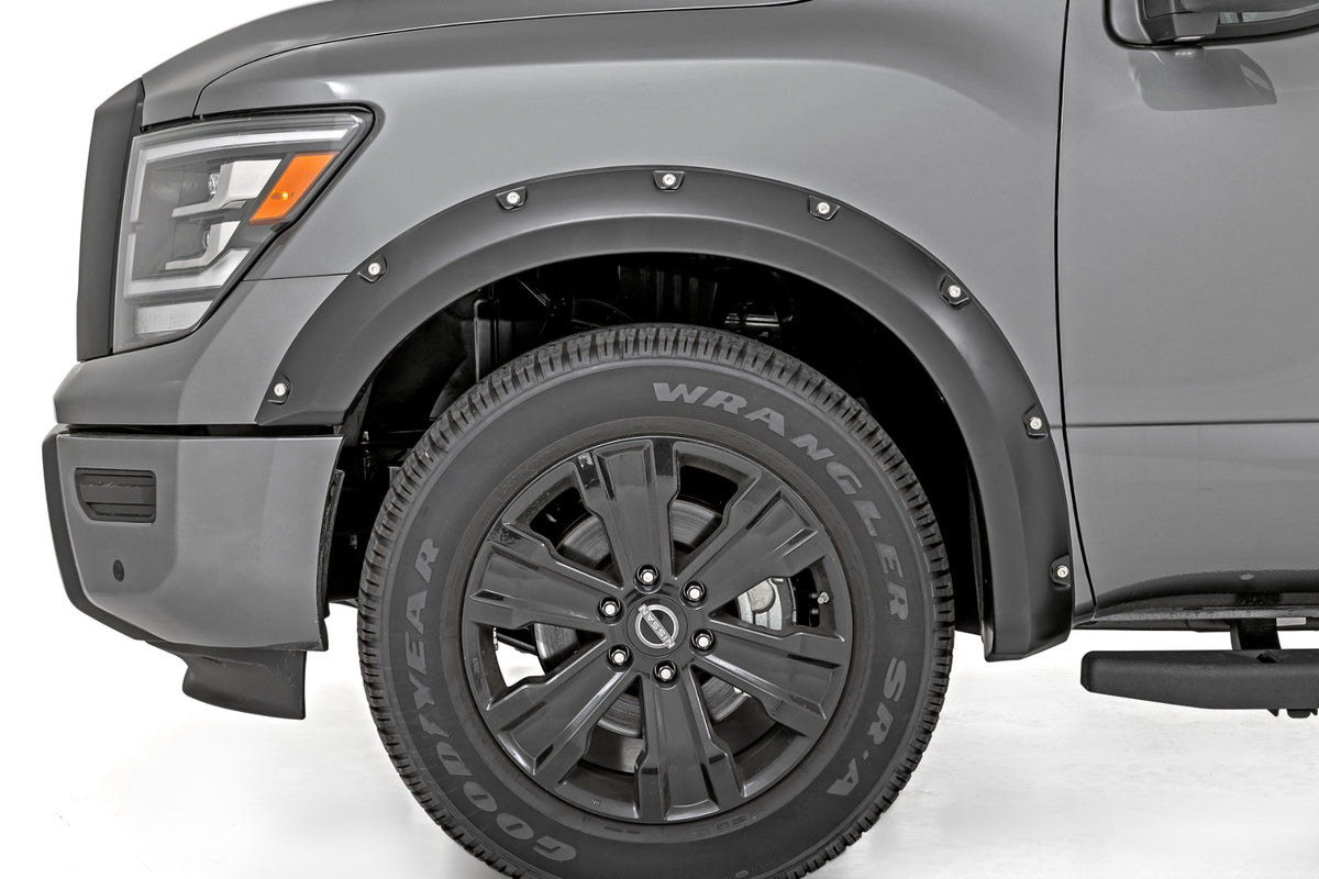 Rough Country Pocket Fender Flares | Crew Cab | Nissan Titan (17-24)