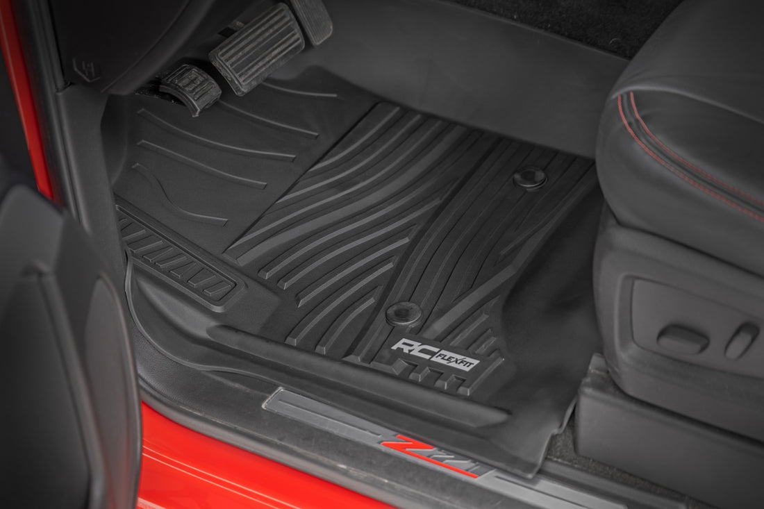 Rough Country Flex-Fit Floor Mats | Chevy/GMC 1500/2500HD/3500HD (14-19 & Classic)