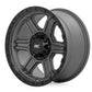 Rough Country 79 Series Wheel | 6x5.5 Bolt Pattern - Gunmetal Gray/Black / 17x8.5 / 0mm