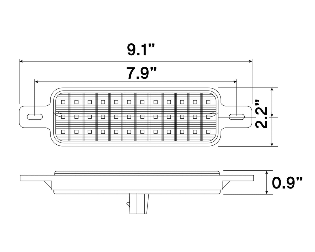 Replacement Bumper LED Indicators Clear Lens- Pair