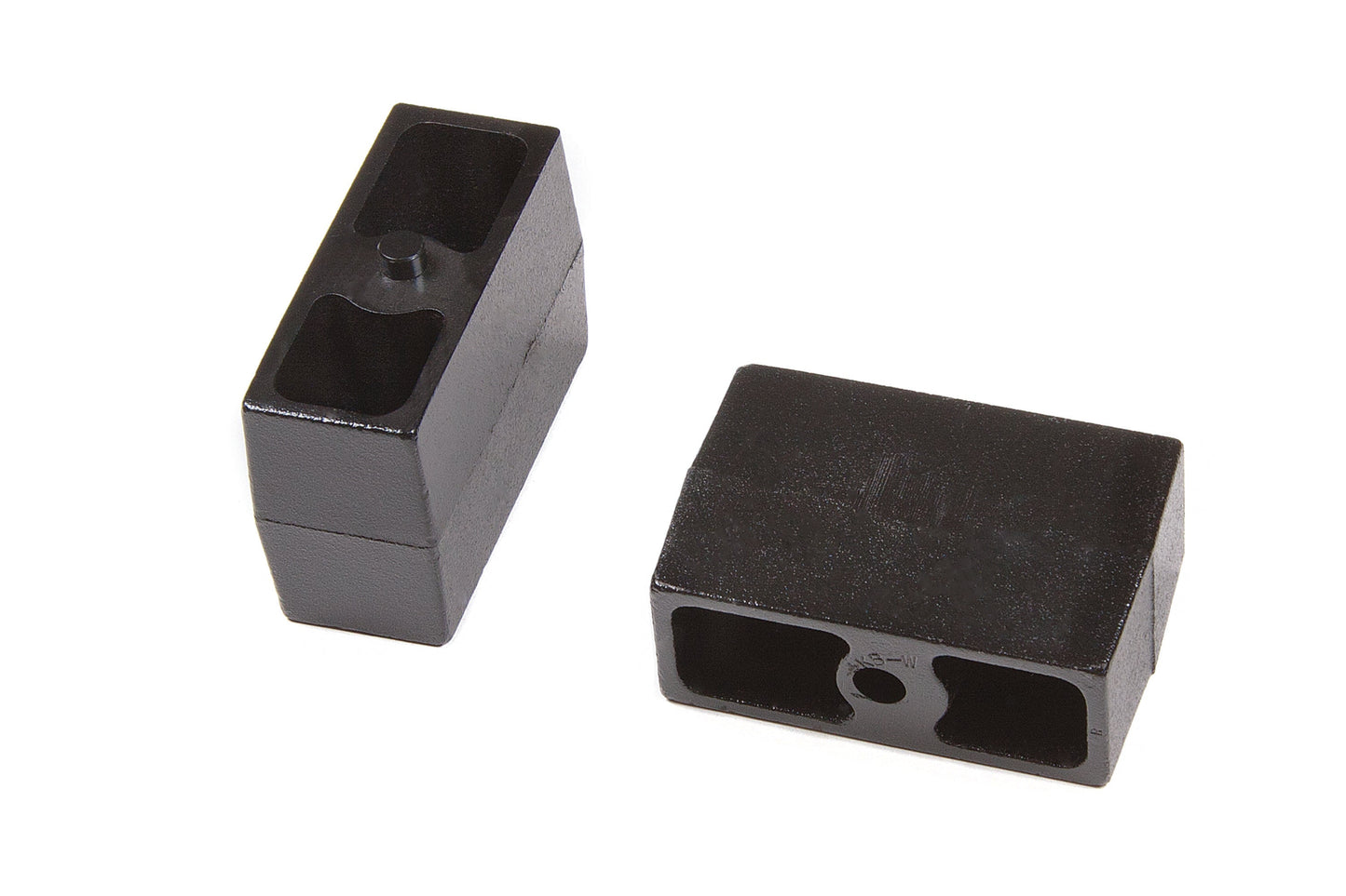 BDS Suspension Rear Lift Blocks - Flat - 5/8 in Pin - Cast Iron | 4 Inch Lift | Universal Fitment