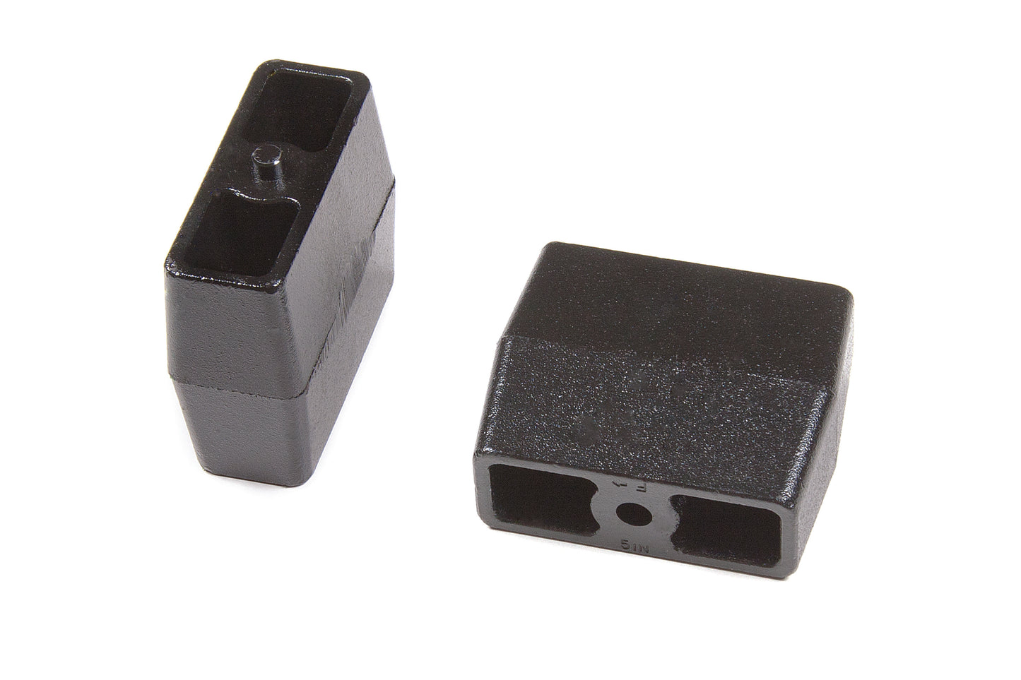 BDS Suspension Rear Lift Blocks - Flat - 5/8 in Pin - Cast Iron | 5 Inch Lift | Universal Fitment