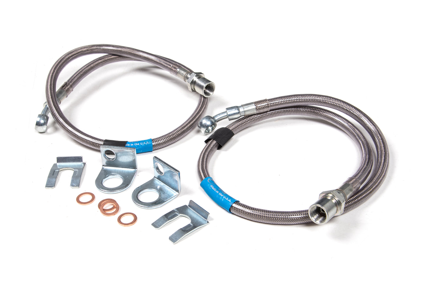 BDS Suspension Front Brake Line Set | Stainless Steel | Fits 6 Inch Lift | Chevy/GMC Truck and SUV (07-18)