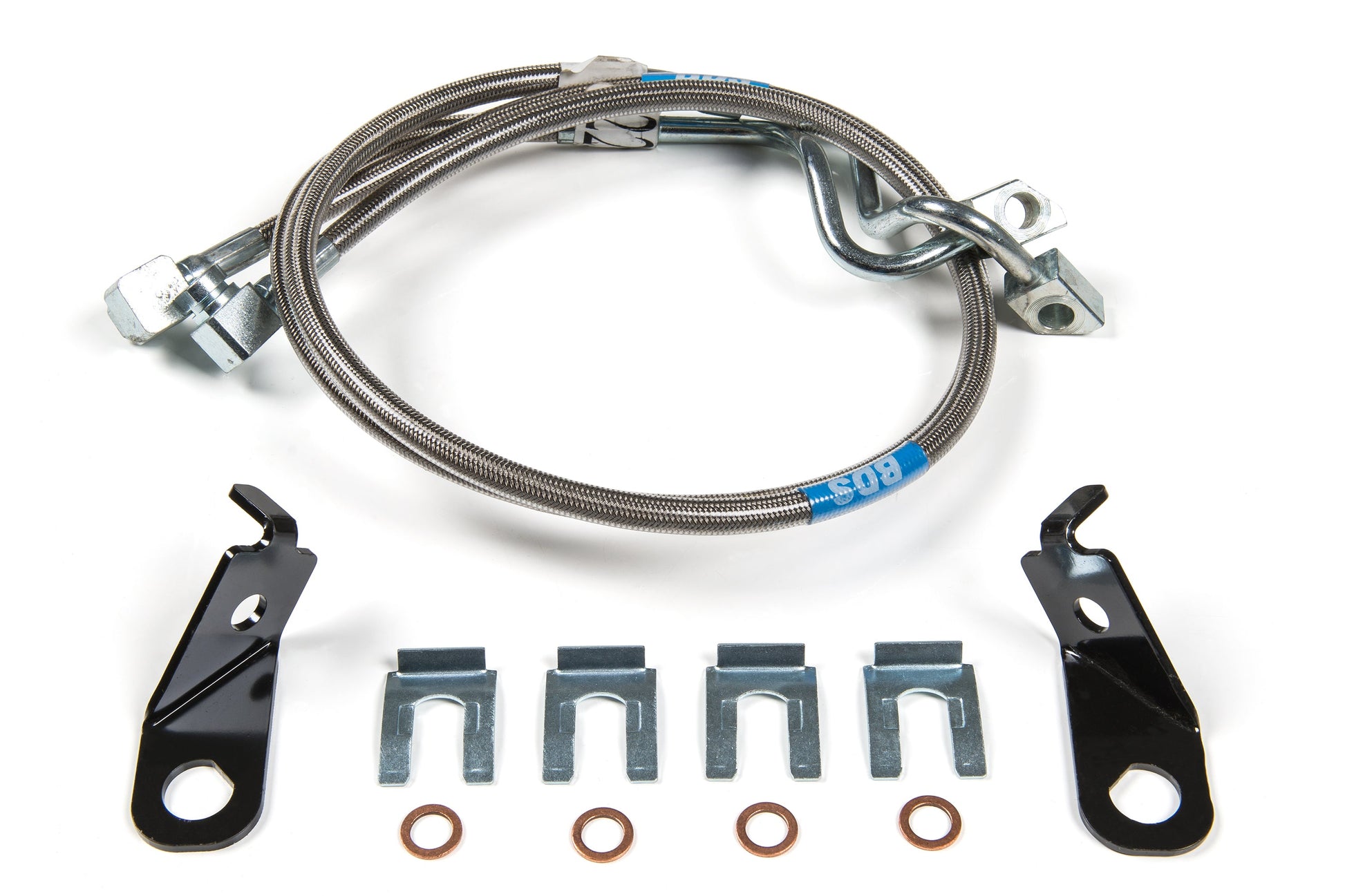 BDS Suspension Front Brake Line Set | Stainless Steel | Fits 4-8 Inch Lift | Ford F250/F350 Super Duty (11-15) 4WD - Trucks R Us
