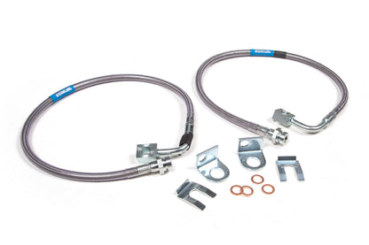 BDS Suspension Rear Brake Line Set | Stainless Steel | Fits 4-6.5 Inch Lift | Jeep Wrangler JK (07-18)