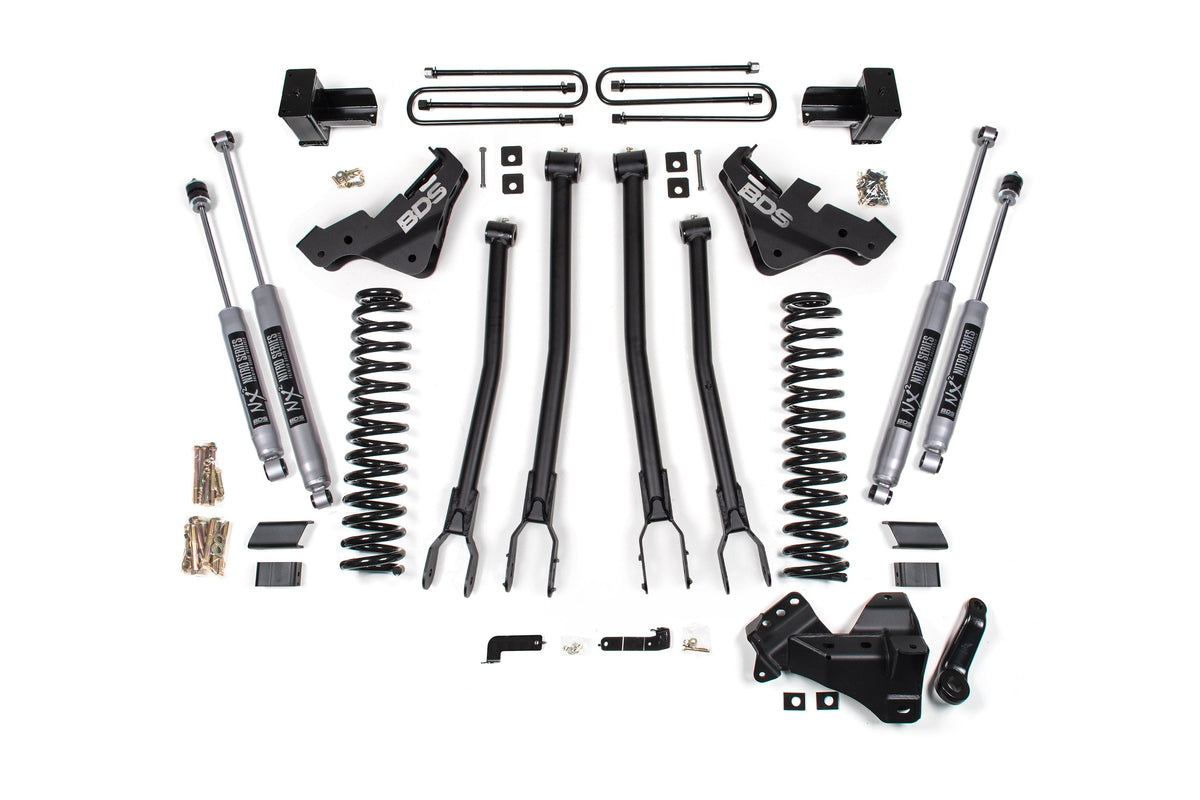 BDS Suspension 4 Inch Lift Kit w/ 4-Link | Ford F450 Super Duty (20-22) 4WD