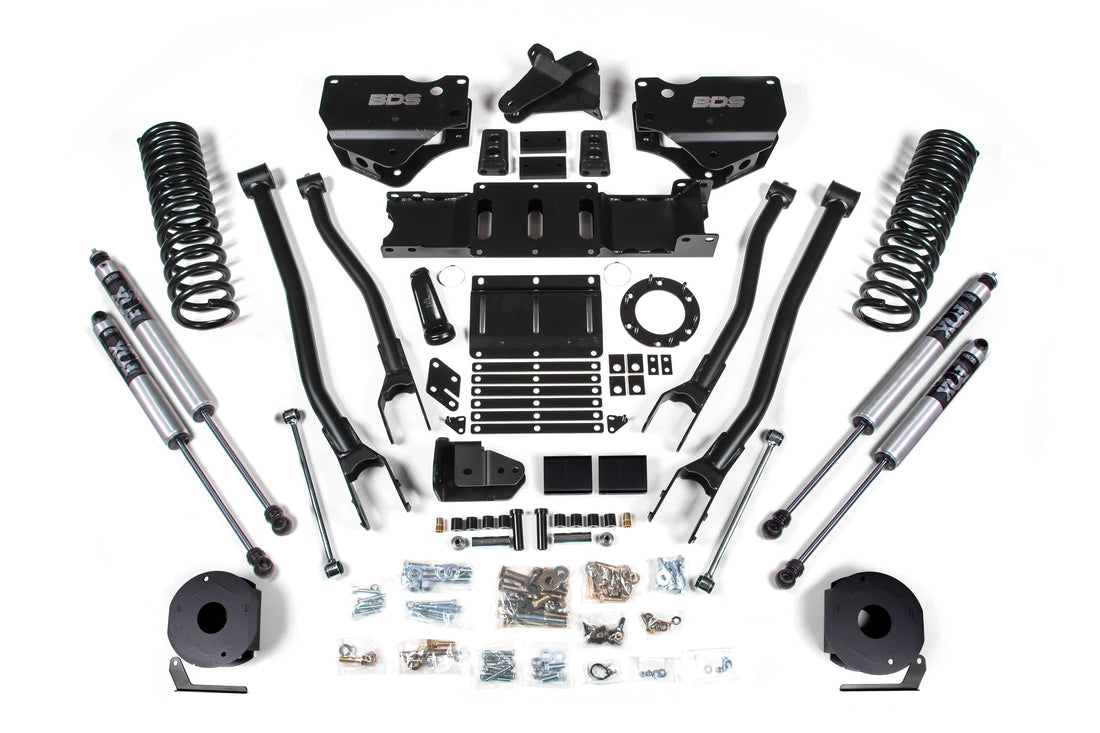 BDS Suspension 4 Inch Lift Kit w/ 4-Link | Ram 2500 w/ Rear Air Ride (19-24) 4WD | Gas