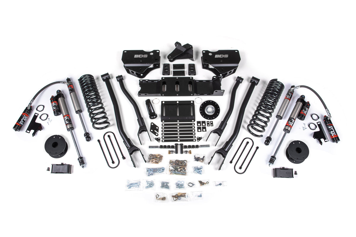 BDS Suspension 4 Inch Lift Kit w/ 4-Link | Extended Travel | Ram 3500 (25-27) 4WD | Diesel