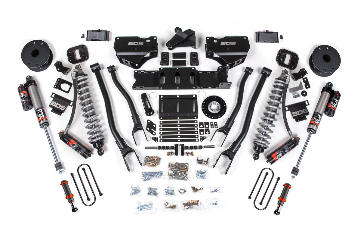 BDS Suspension 4 Inch Lift Kit w/ 4-Link | Extended Travel | Ram 3500 (25-27) 4WD | Diesel