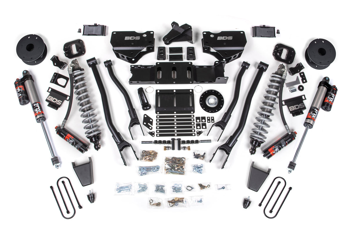 BDS Suspension 4 Inch Lift Kit w/ 4-Link | Extended Travel | Ram 3500 (25-27) 4WD | Diesel