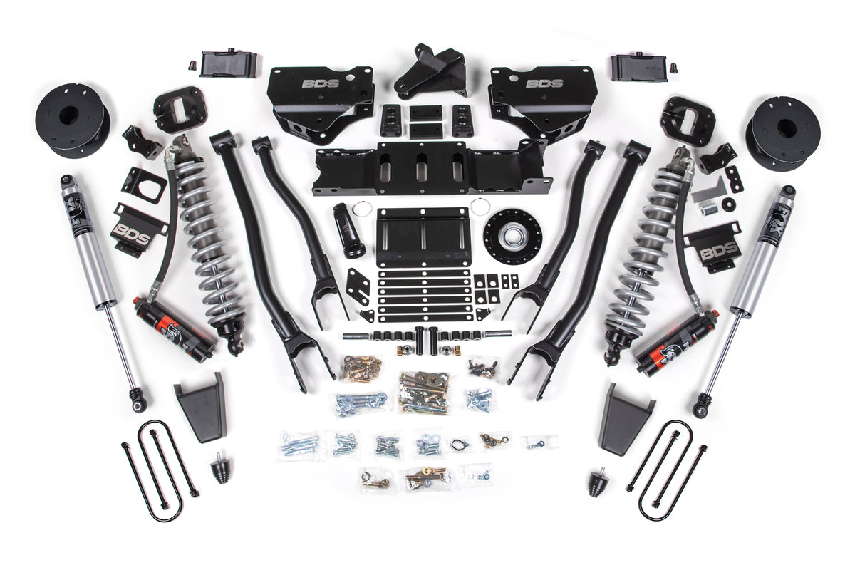 BDS Suspension 4 Inch Lift Kit w/ 4-Link | Extended Travel | Ram 3500 (25-27) 4WD | Diesel