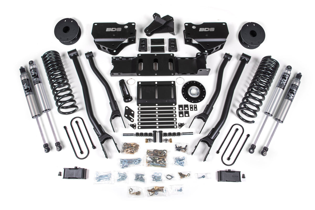 BDS Suspension 4 Inch Lift Kit w/ 4-Link | Extended Travel | Ram 3500 (25-27) 4WD | Diesel