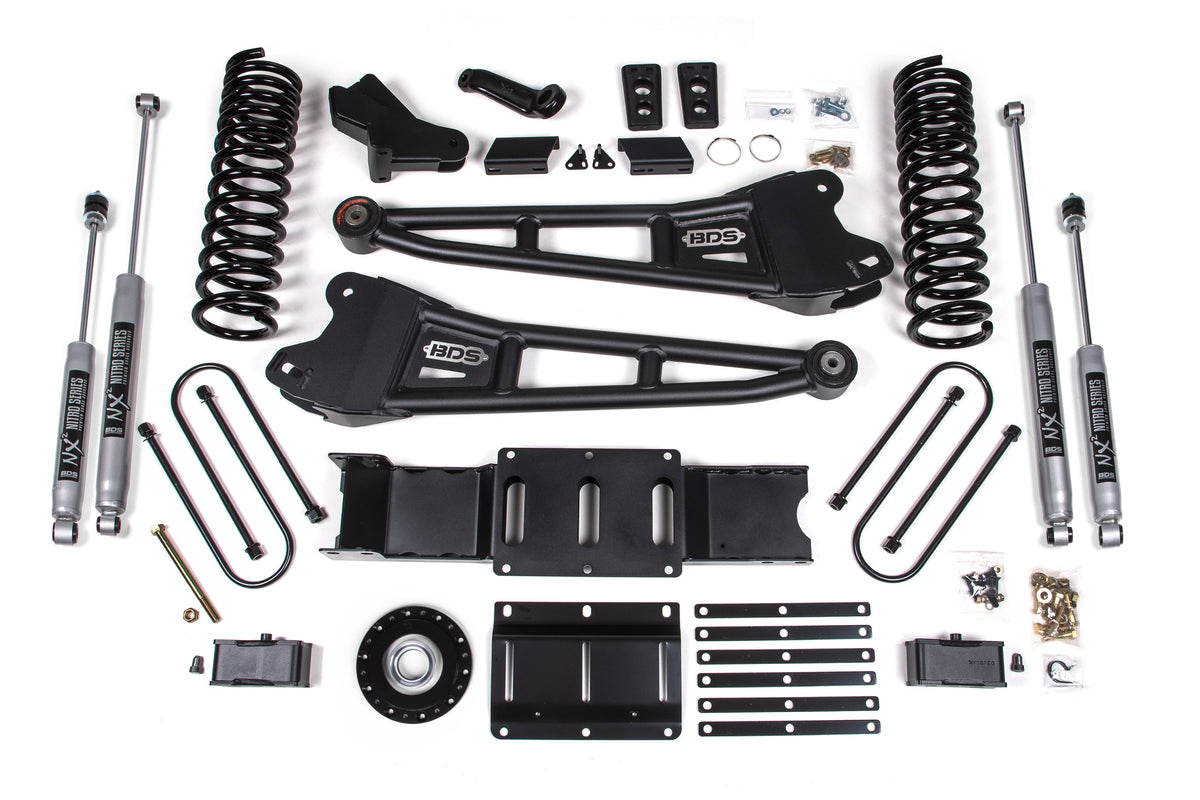BDS Suspension 4 Inch Lift Kit w/ Radius Arm | Extended Travel | Ram 3500 (25-27) 4WD | Diesel