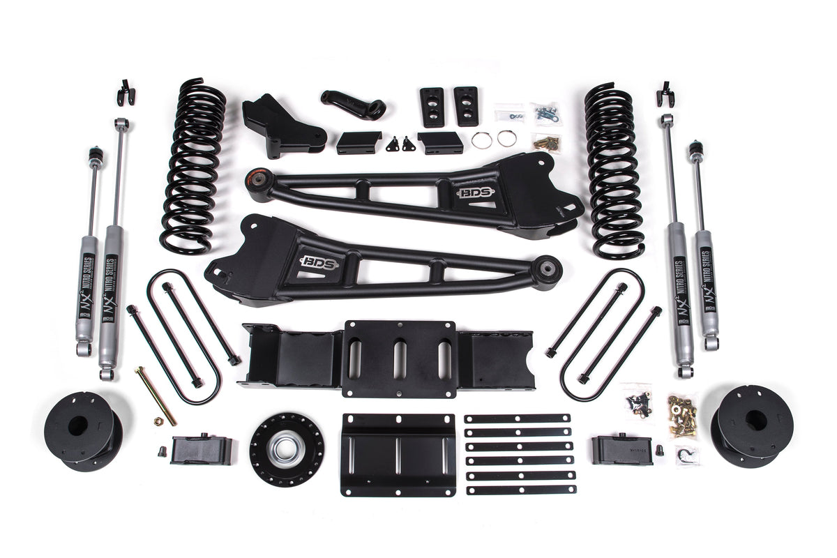 BDS Suspension 4 Inch Lift Kit w/ Radius Arm | Extended Travel | Ram 3500 (25-27) 4WD | Gas