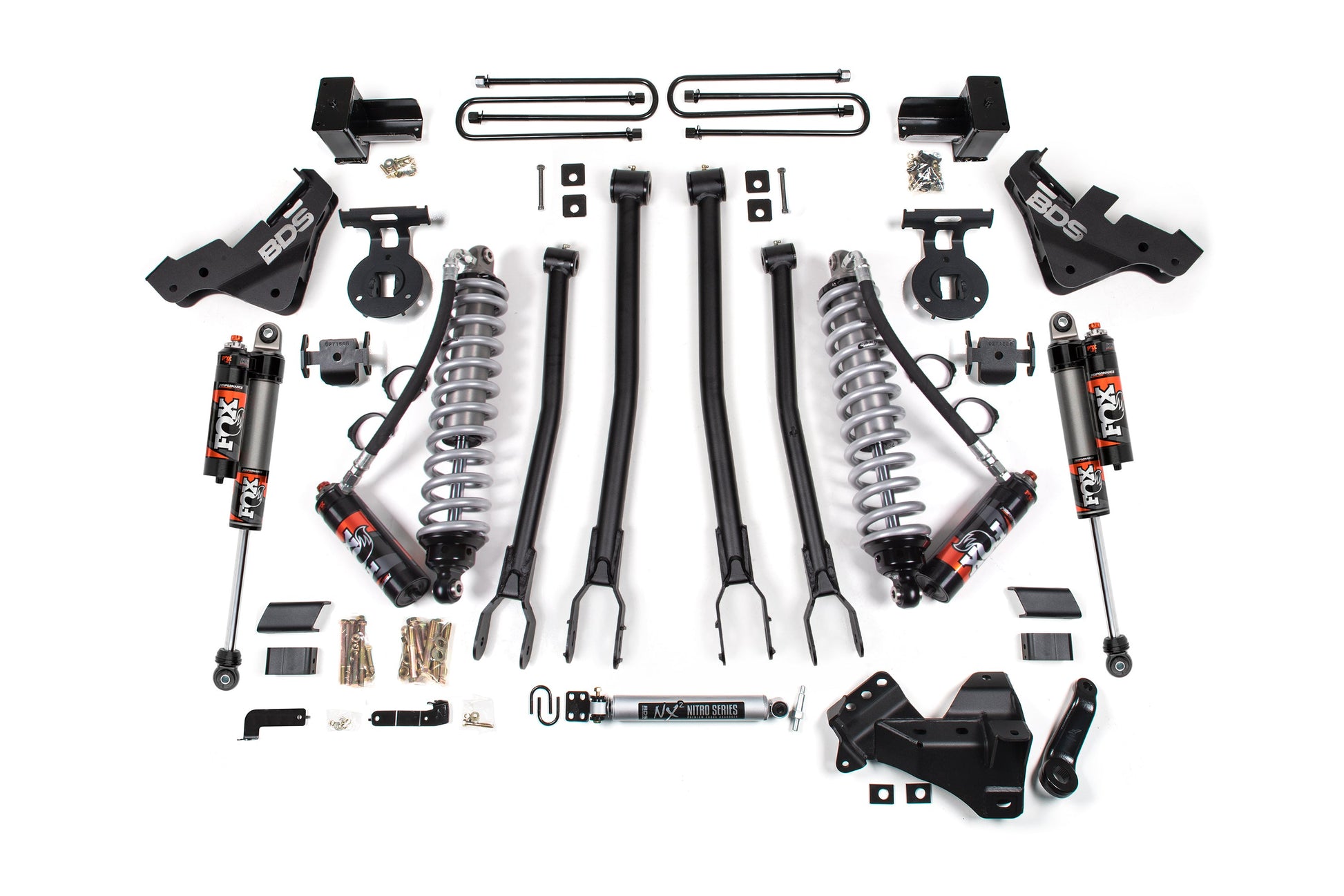 5 Inch Lift Kit w/ 4-Link | FOX 2.5 Performance Elite Coil-Over Conversion | Ford F250/F350 Super Duty (23-26) 4WD | Diesel - Trucks R Us