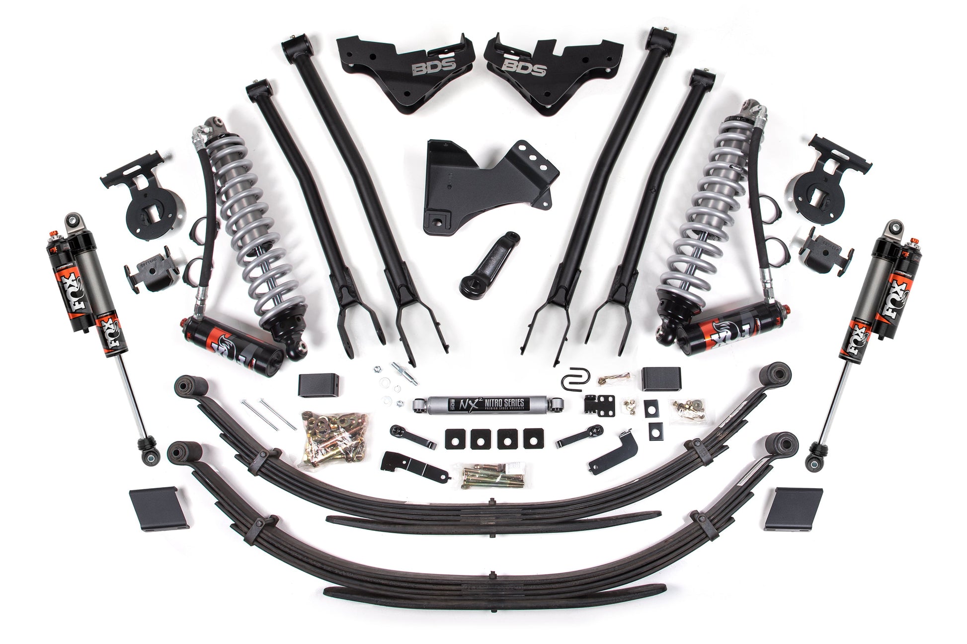 5 Inch Lift Kit w/ 4-Link | FOX 2.5 Performance Elite Coil-Over Conversion | Ford F250/F350 Super Duty (23-26) 4WD | Diesel - Trucks R Us
