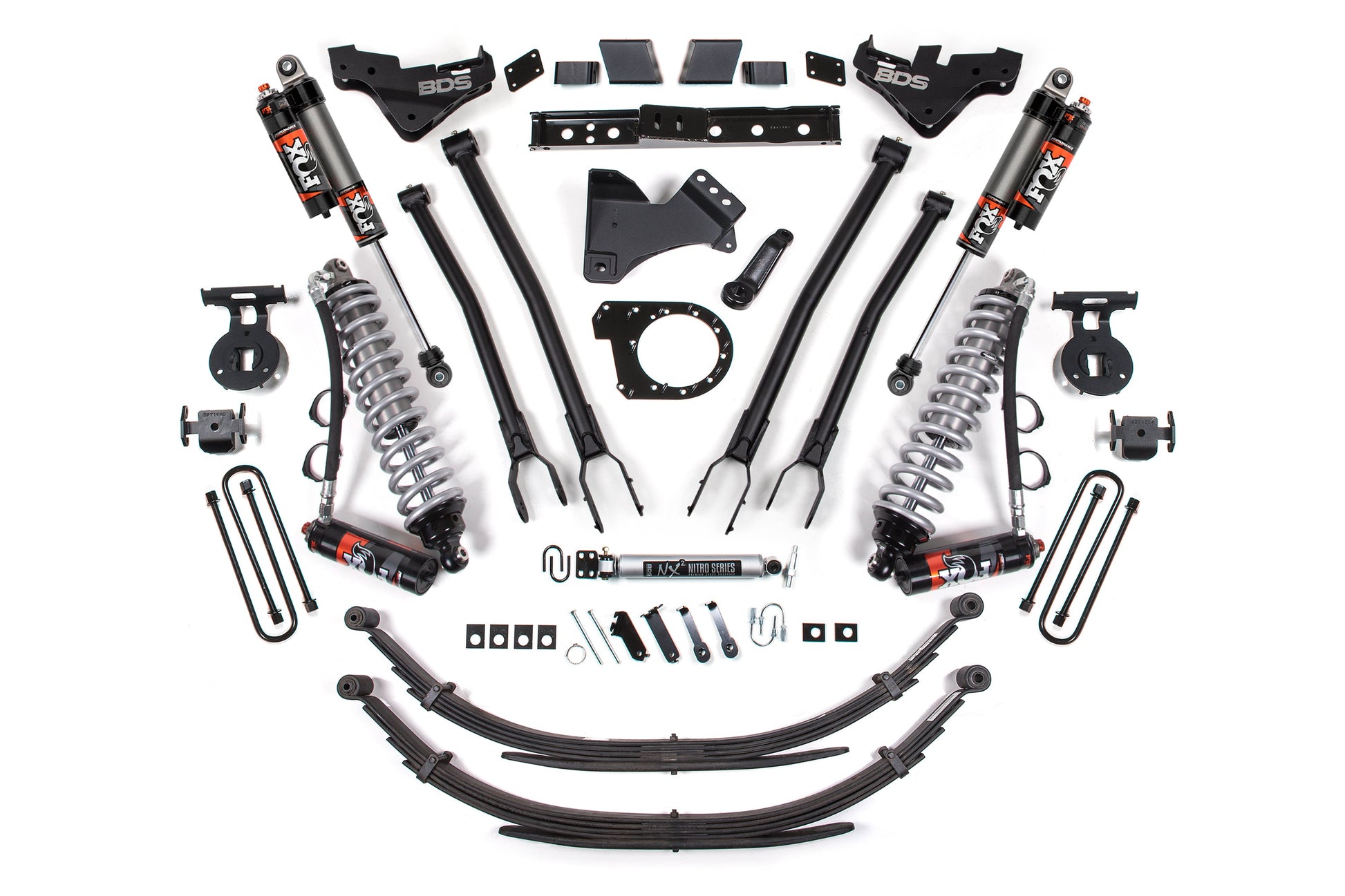 7 Inch Lift Kit w/ 4-Link | FOX 2.5 Performance Elite Coilover Conversion | Ford F250/F350 Super Duty (23-26) 4WD | Diesel - Trucks R Us