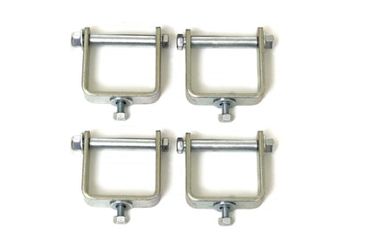 BDS Suspension Spring Clamps - Bolt Style | 2.5 Inch Wide | 4 Pack