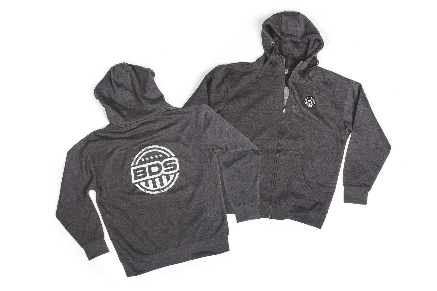 BDS Suspension (BDS240092) Apparel: Zip Hoodie - Charcoal - Small