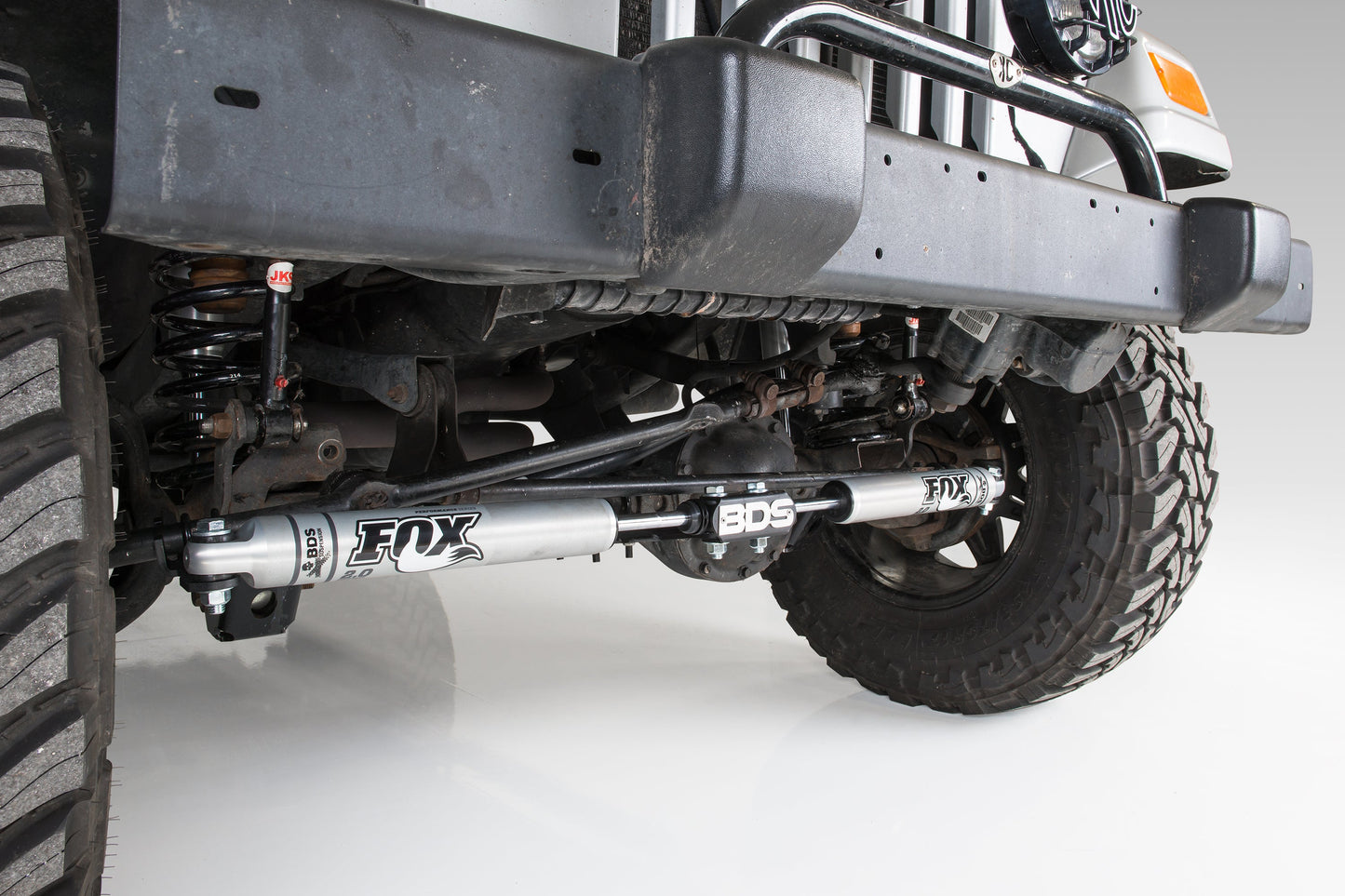BDS Suspension Dual Steering Stabilizer Kit w/ FOX 2.0 Performance Shocks | Jeep Wrangler TJ (97-06), Cherokee XJ (84-01), Grand Cherokee ZJ (93-98) - Trucks R Us