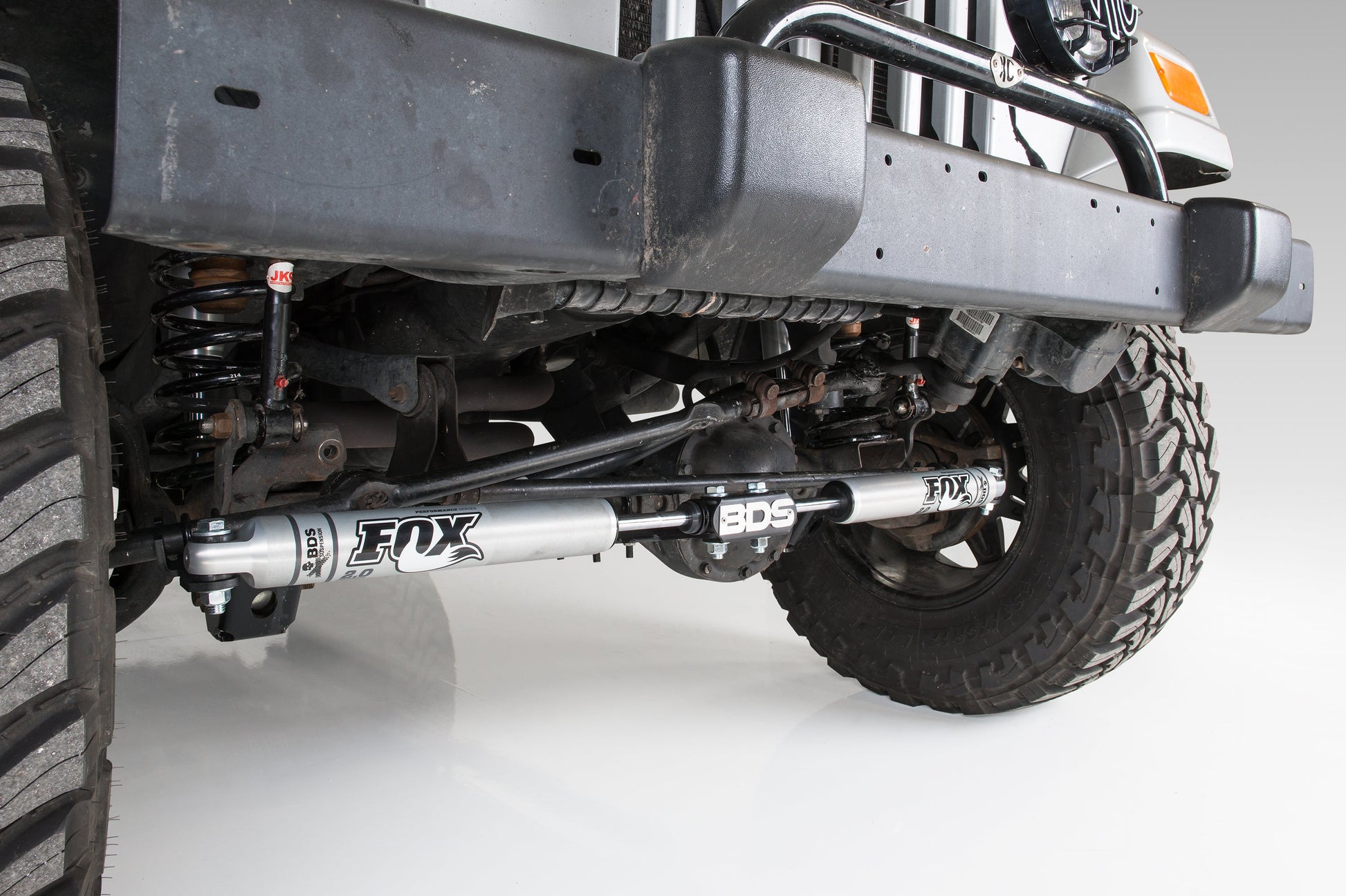 BDS Suspension Dual Steering Stabilizer Kit w/ FOX 2.0 Performance Shocks | Jeep Wrangler TJ (97-06), Cherokee XJ (84-01), Grand Cherokee ZJ (93-98) - Trucks R Us