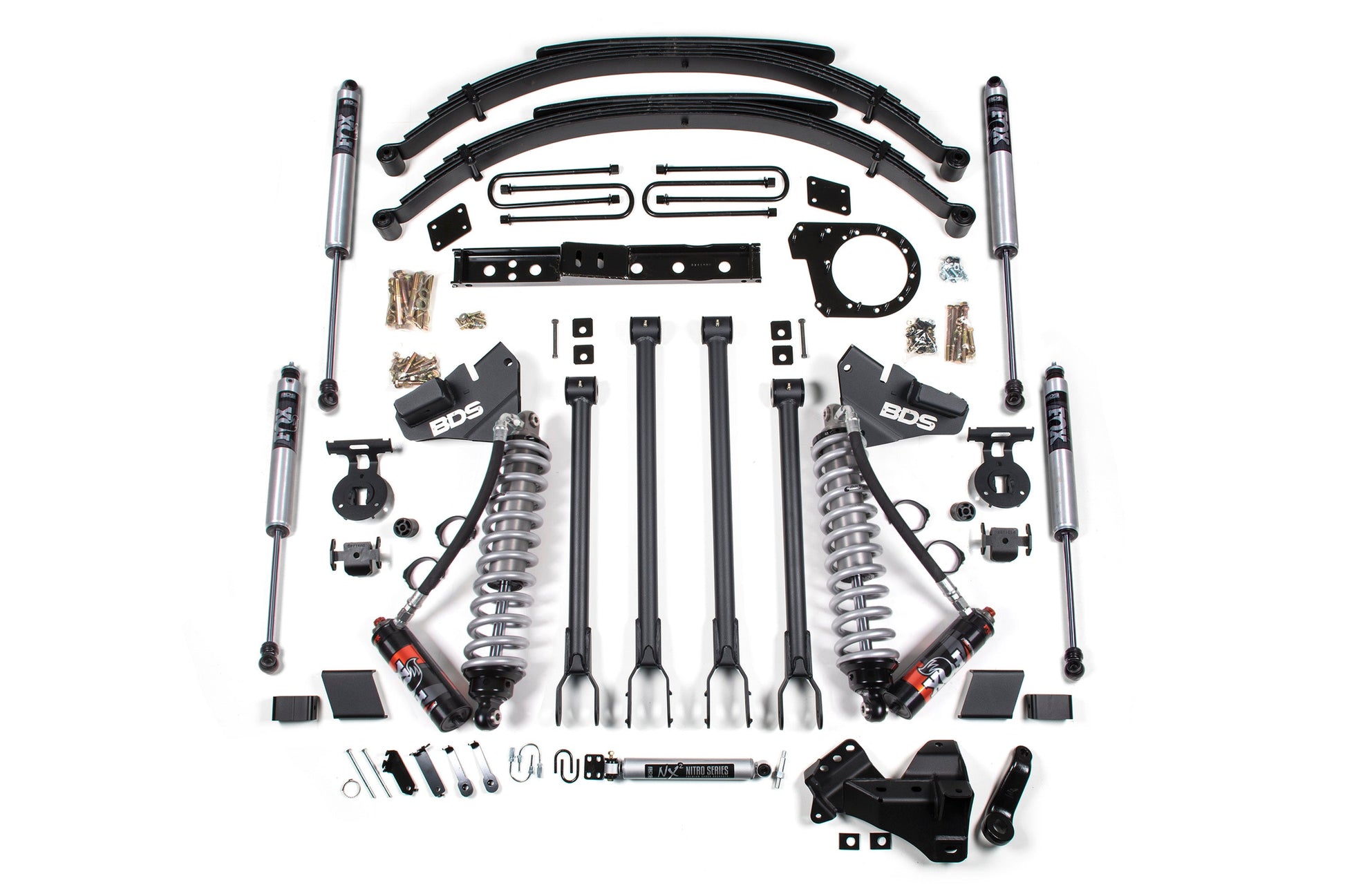 6 Inch Lift Kit w/ 4-Link | FOX 2.5 Performance Elite Coil-Over Conversion | Ford F250/F350 Super Duty (17-19) 4WD | Diesel - Trucks R Us
