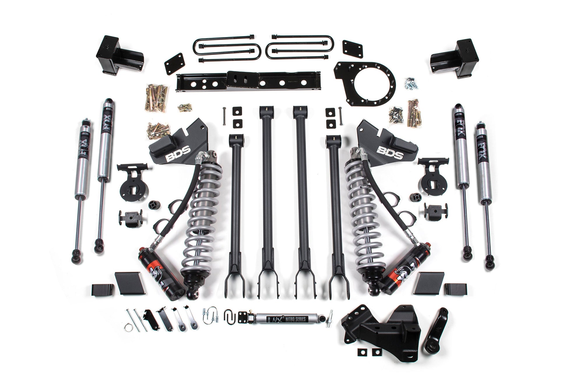 BDS Suspension 6 Inch Lift Kit w/ 4-Link | FOX 2.5 Performance Elite Coil-Over Conversion | Ford F250/F350 Super Duty (17-19) 4WD | Diesel - Trucks R Us