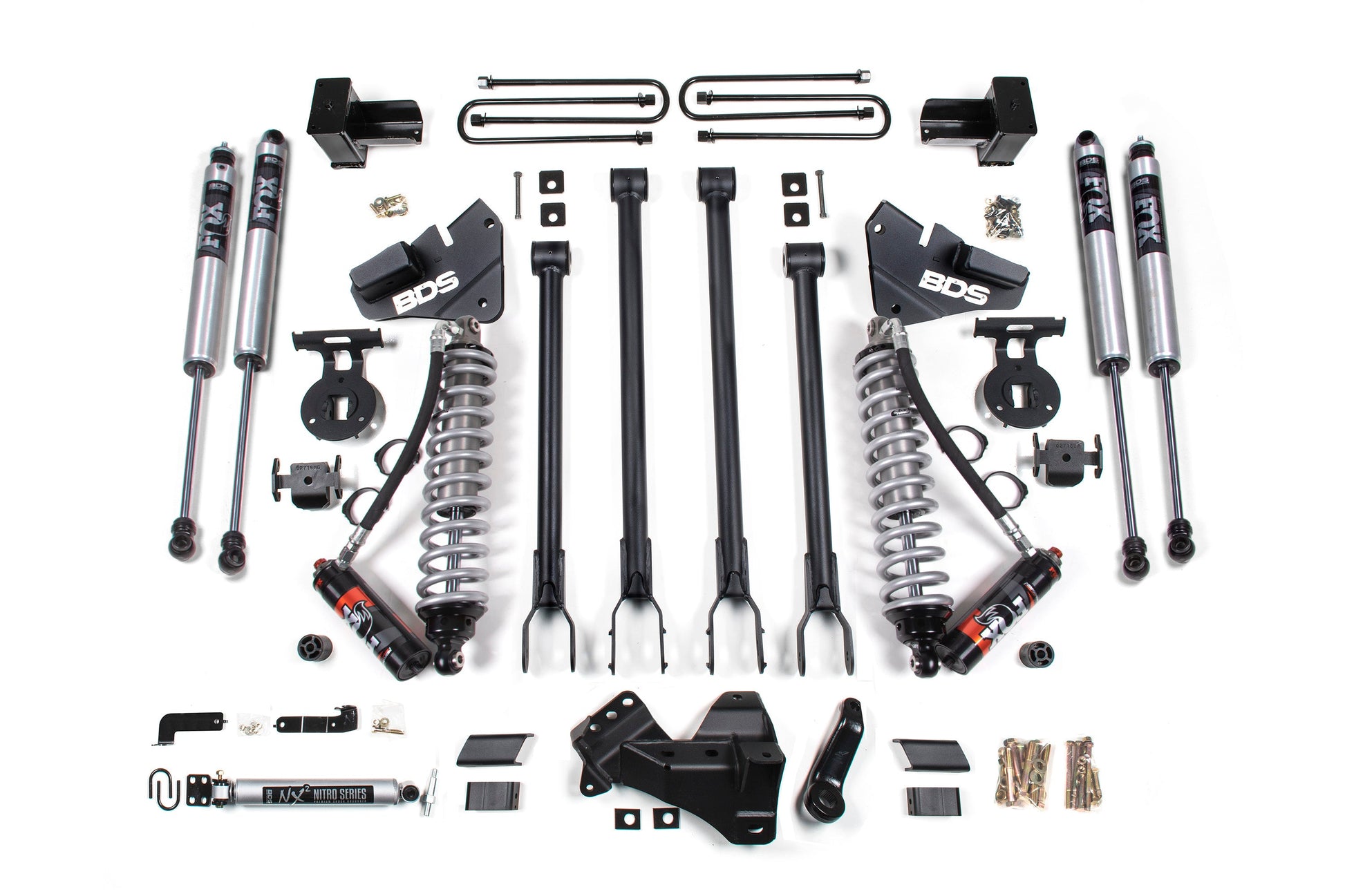 BDS Suspension 4 Inch Lift Kit w/ 4-Link | FOX 2.5 Performance Elite Coil-Over Conversion | Ford F250/F350 Super Duty (17-19) 4WD | Diesel - Trucks R Us