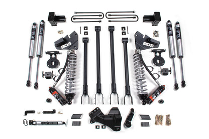 BDS Suspension 4 Inch Lift Kit w/ 4-Link | FOX 2.5 Performance Elite Coil-Over Conversion | Ford F250/F350 Super Duty (17-19) 4WD | Diesel - Trucks R Us