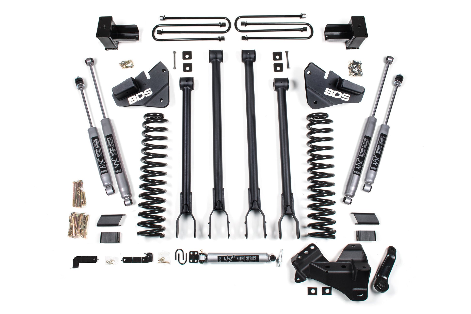 BDS Suspension 4 Inch Lift Kit | 4-Link Conversion | Ford F250 / F350 Super Duty (17-19) 4WD | Gas - Trucks R Us