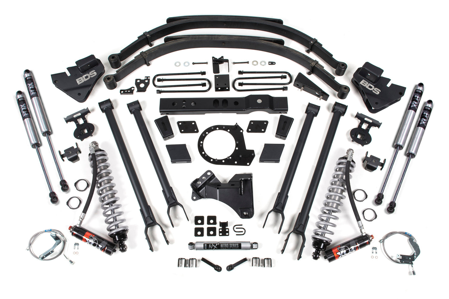BDS Suspension 8 Inch Lift Kit w/ 4-Link | FOX 2.5 Performance Elite Coil-Over Conversion | Ford F250/F350 Super Duty (17-19) 4WD | Diesel - Trucks R Us