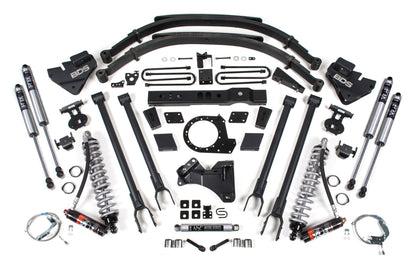BDS Suspension 8 Inch Lift Kit w/ 4-Link | FOX 2.5 Performance Elite Coil-Over Conversion | Ford F250/F350 Super Duty (17-19) 4WD | Diesel