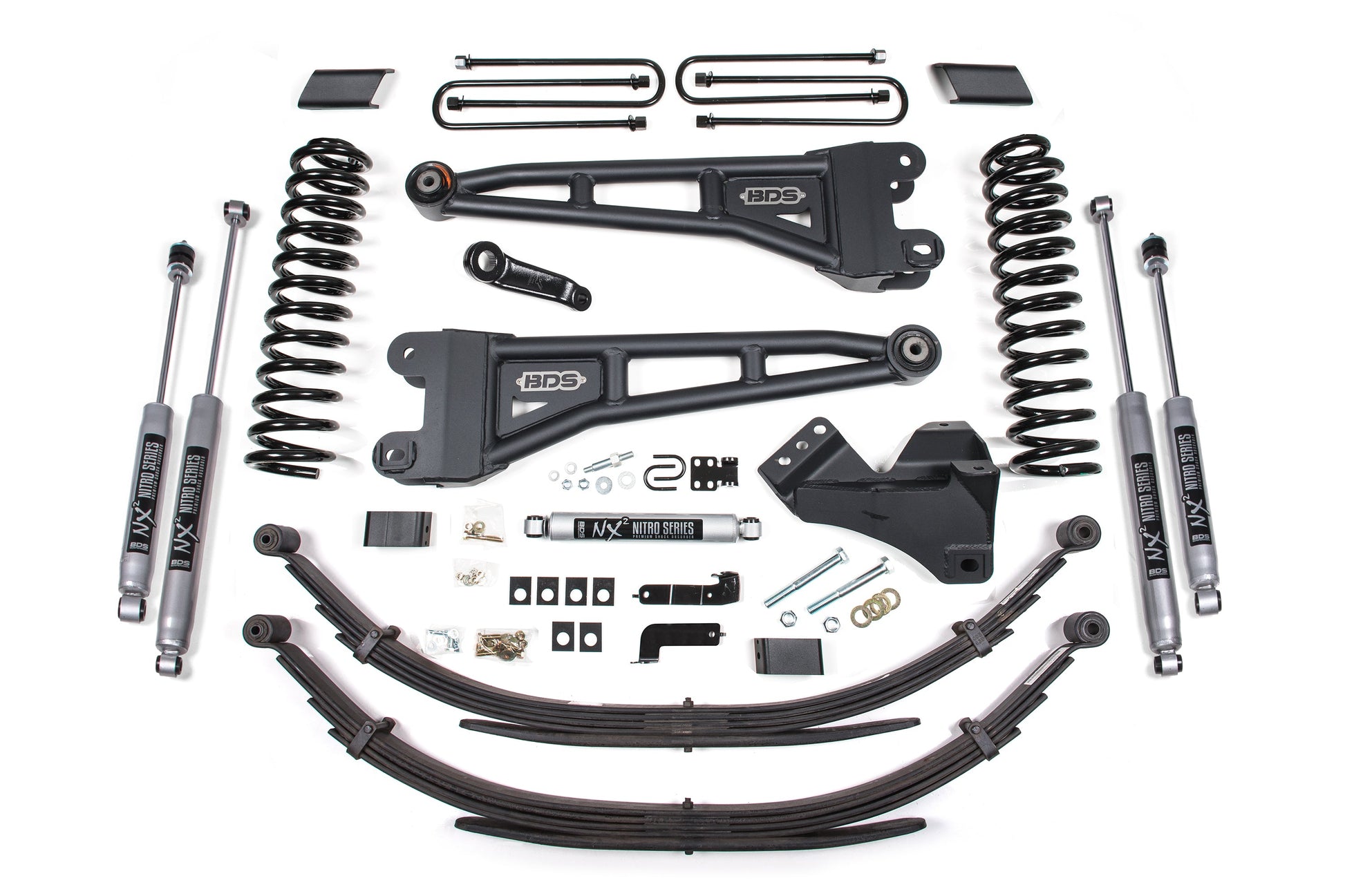 BDS Suspension 4 Inch Lift Kit w/ Radius Arm | Ford F250/F350 Super Duty (17-19) 4WD | Gas - Trucks R Us