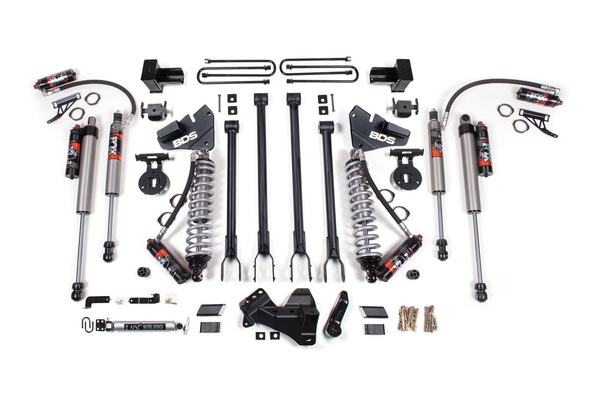BDS Suspension 4 Inch Lift Kit w/ 4-Link | FOX 2.5 Performance Elite Coil-Over Conversion | Ford F250/F350 Super Duty (17-19) 4WD | Diesel - Trucks R Us