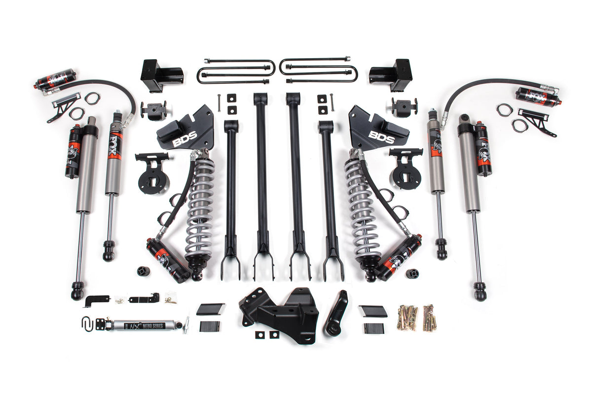 BDS Suspension 4 Inch Lift Kit w/ 4-Link | FOX 2.5 Performance Elite Coil-Over Conversion | Ford F350 Super Duty DRW (17-19) 4WD | Diesel - Trucks R Us