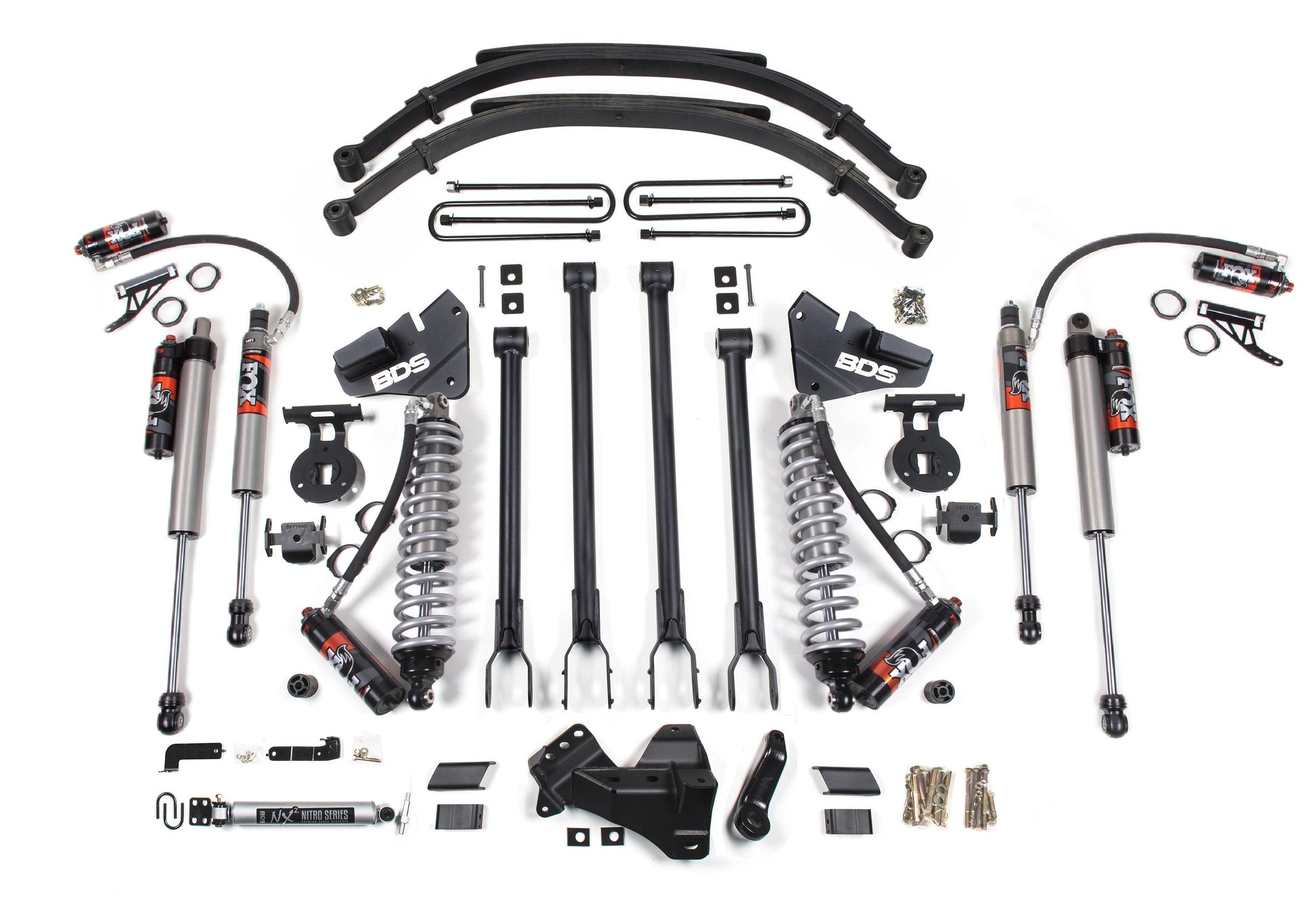 BDS Suspension 4 Inch Lift Kit w/ 4-Link | FOX 2.5 Performance Elite Coil-Over Conversion | Ford F250/F350 Super Duty (17-19) 4WD | Diesel - Trucks R Us
