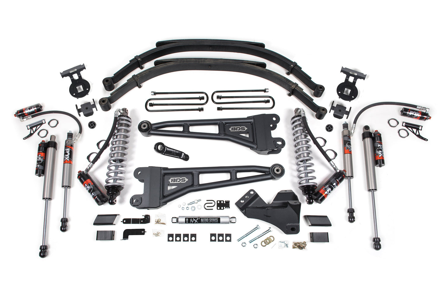 6 Inch Lift Kit w/ 4-Link | FOX 2.5 Performance Elite Coil-Over Conversion | Ford F250/F350 Super Duty (17-19) 4WD | Diesel - Trucks R Us