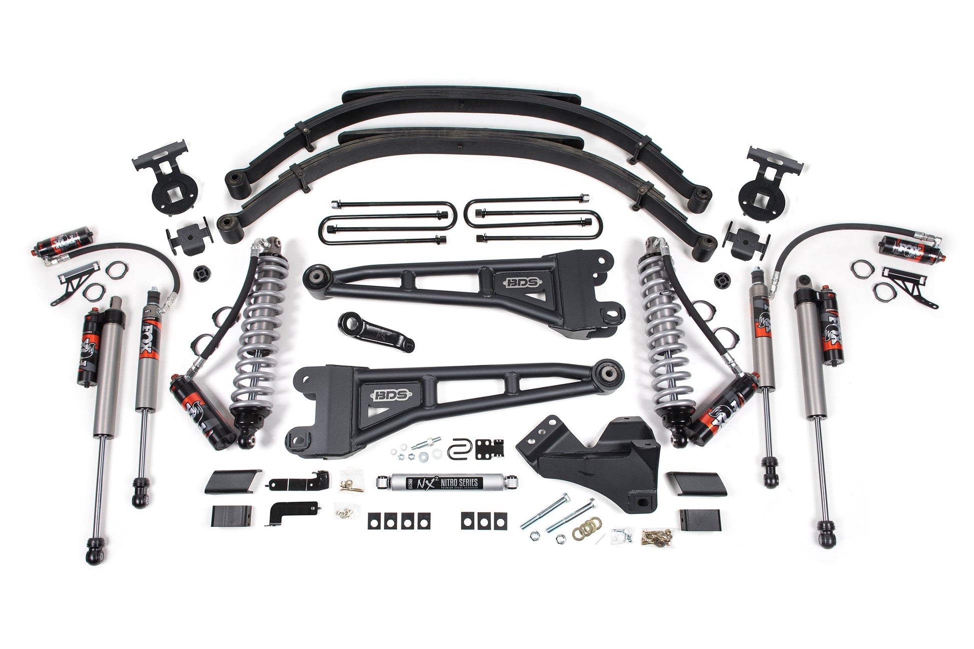 6 Inch Lift Kit w/ 4-Link | FOX 2.5 Performance Elite Coil-Over Conversion | Ford F250/F350 Super Duty (17-19) 4WD | Diesel - Trucks R Us
