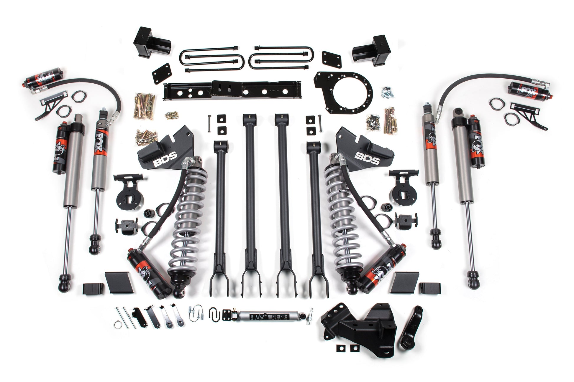 6 Inch Lift Kit w/ 4-Link | FOX 2.5 Performance Elite Coil-Over Conversion | Ford F250/F350 Super Duty (17-19) 4WD | Diesel - Trucks R Us