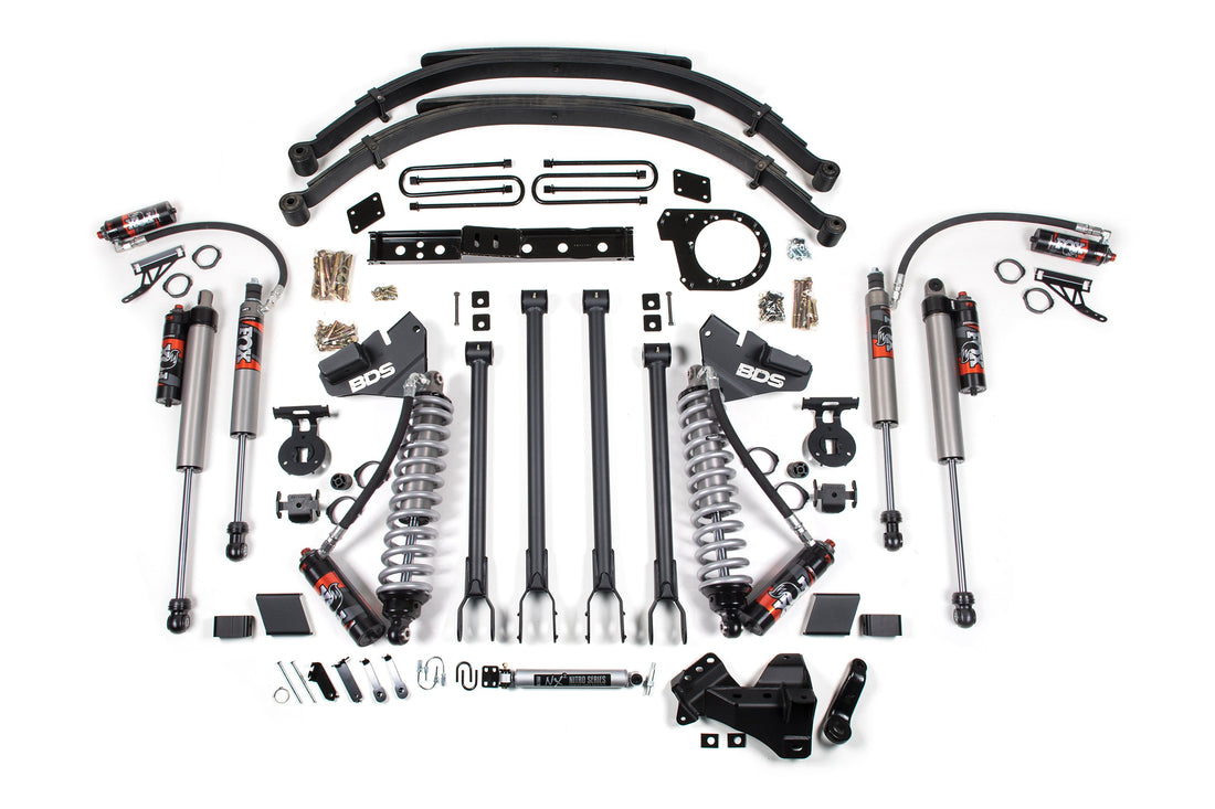 BDS Suspension 7 Inch Lift Kit w/ 4-Link | FOX 2.5 Performance Elite Coil-Over Conversion | Ford F250/F350 Super Duty (20-22) 4WD | Diesel