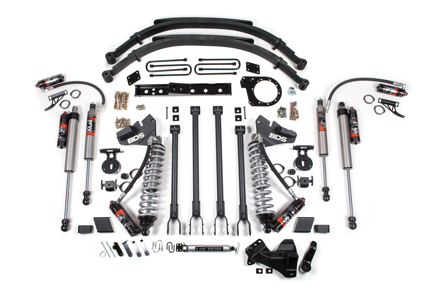 BDS Suspension 7 Inch Lift Kit w/ 4-Link | FOX 2.5 Performance Elite Coil-Over Conversion | Ford F250/F350 Super Duty (20-22) 4WD | Diesel