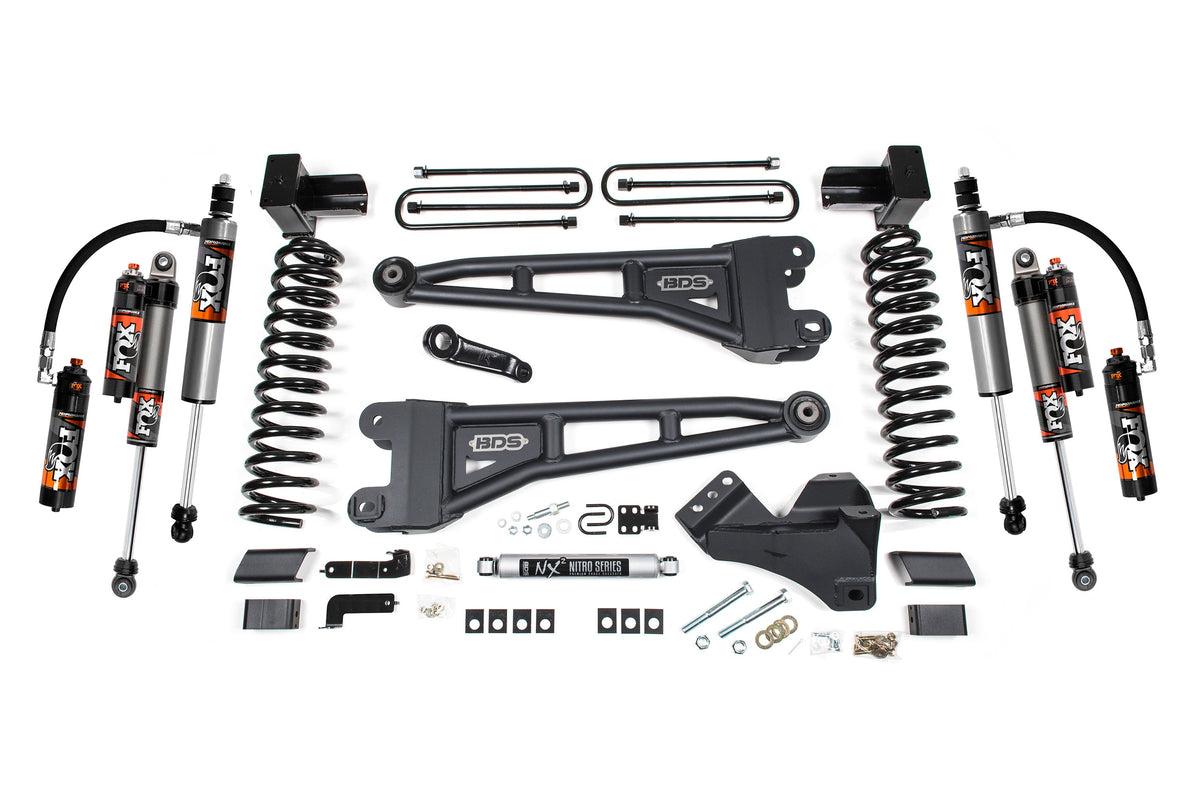 BDS Suspension 4 Inch Lift Kit w/ Radius Arm | Ford F350 Super Duty DRW (17-19) 4WD | Gas - Trucks R Us