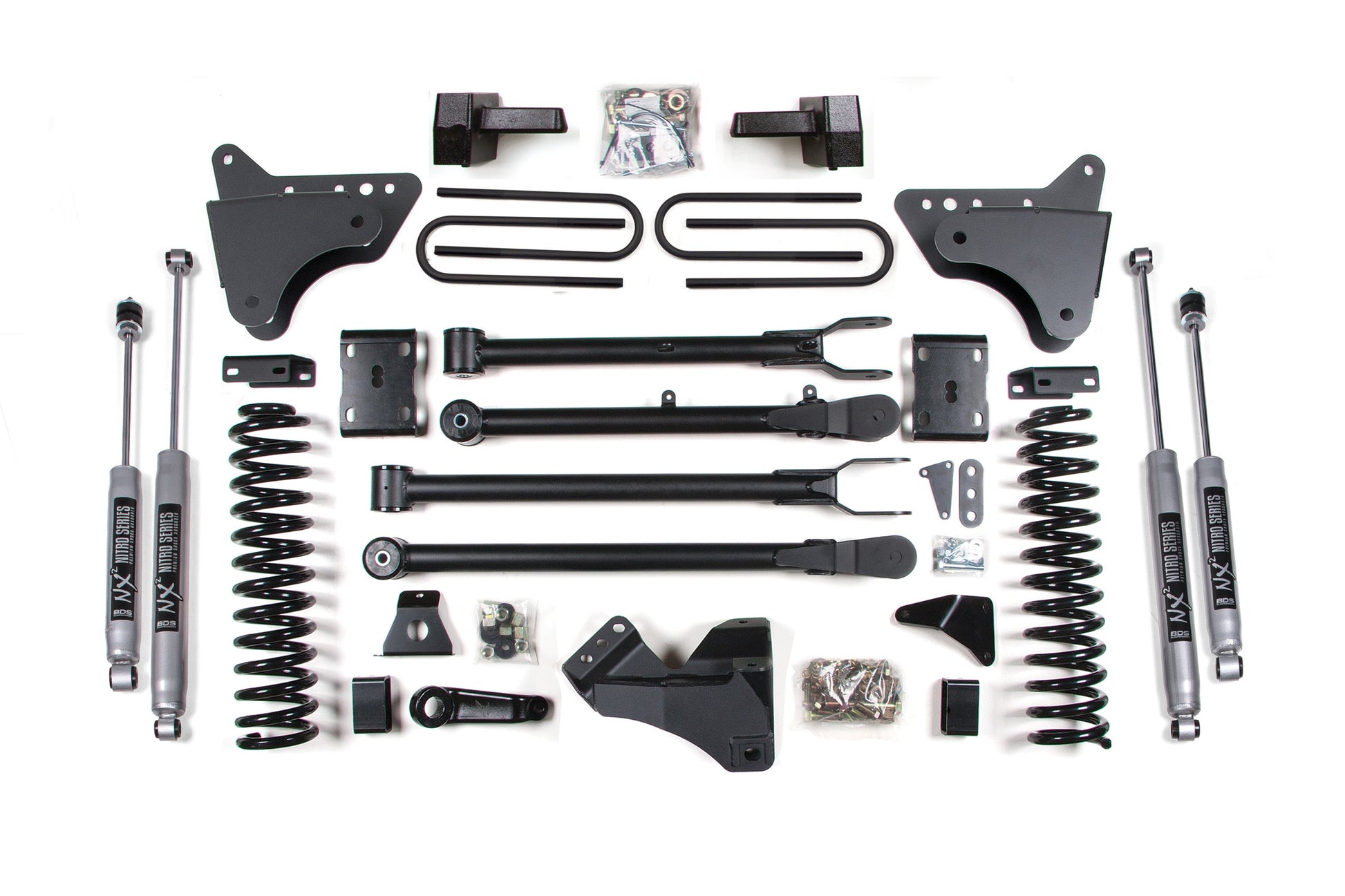 BDS Suspension 4 Inch Lift Kit w/ 4-Link | Ford F250/F350 Super Duty (11-16) 4WD | Gas - Trucks R Us
