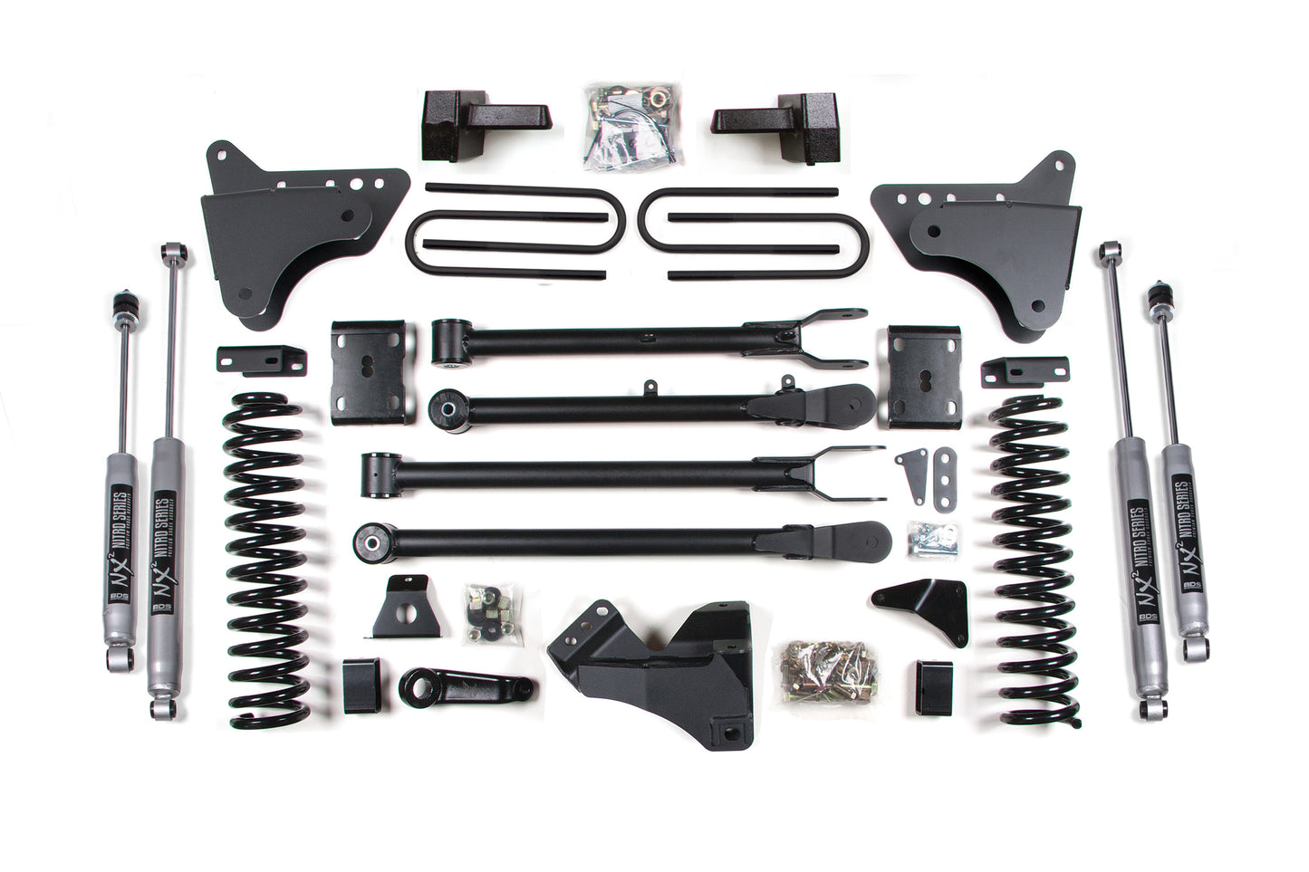 BDS Suspension 4 Inch Lift Kit w/ 4-Link | Ford F250/F350 Super Duty (11-16) 4WD | Diesel