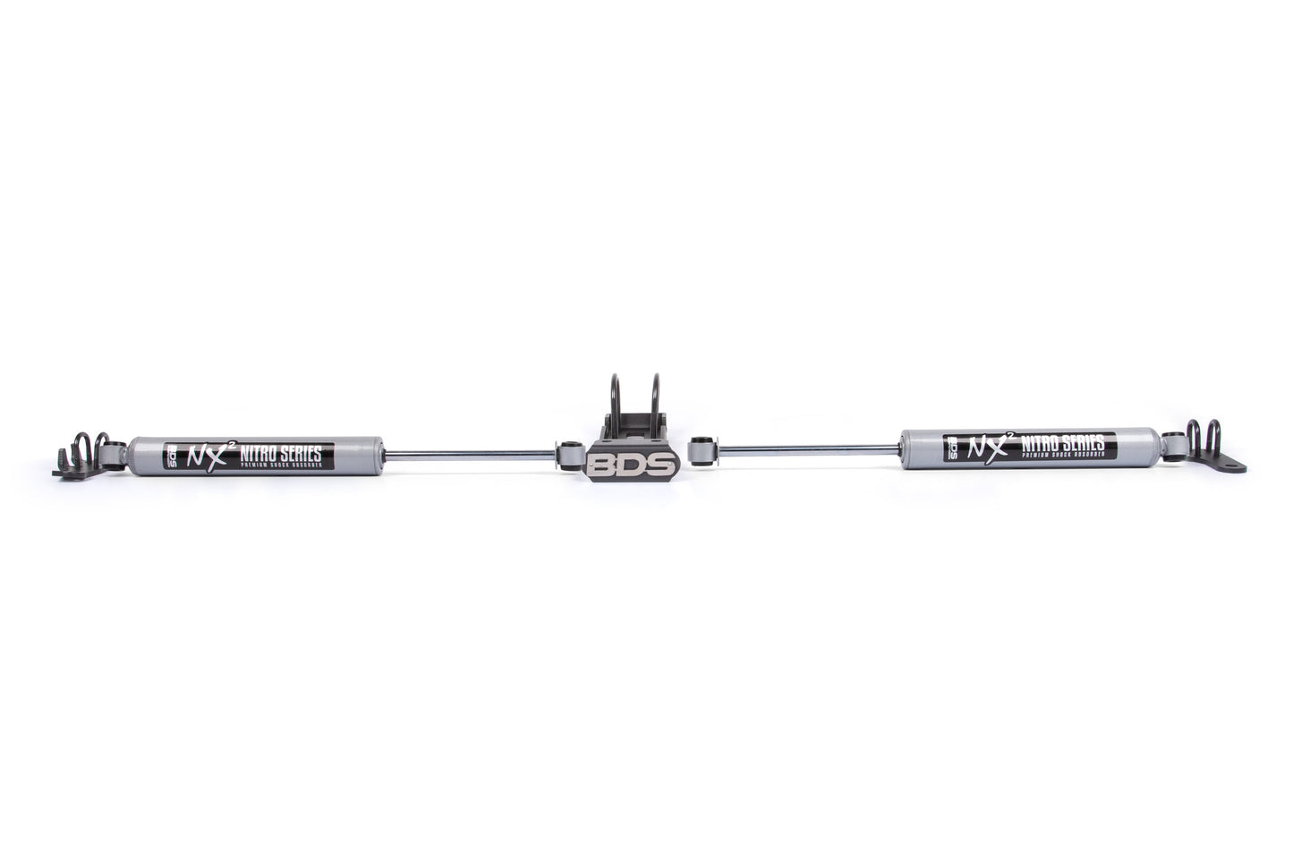 BDS Suspension Dual Steering Stabilizer Kit w/ NX2 Shocks | Jeep Wrangler TJ (97-06), Cherokee XJ (84-01), Grand Cherokee ZJ (93-98)
