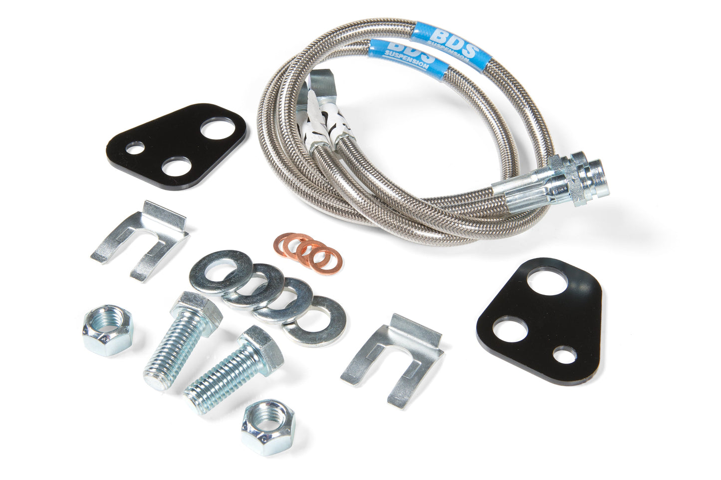 BDS Suspension Front Brake Line Set | Stainless Steel | Fits 6 Inch Lift | Dodge Ram 1500 (06-17) 4WD - Trucks R Us