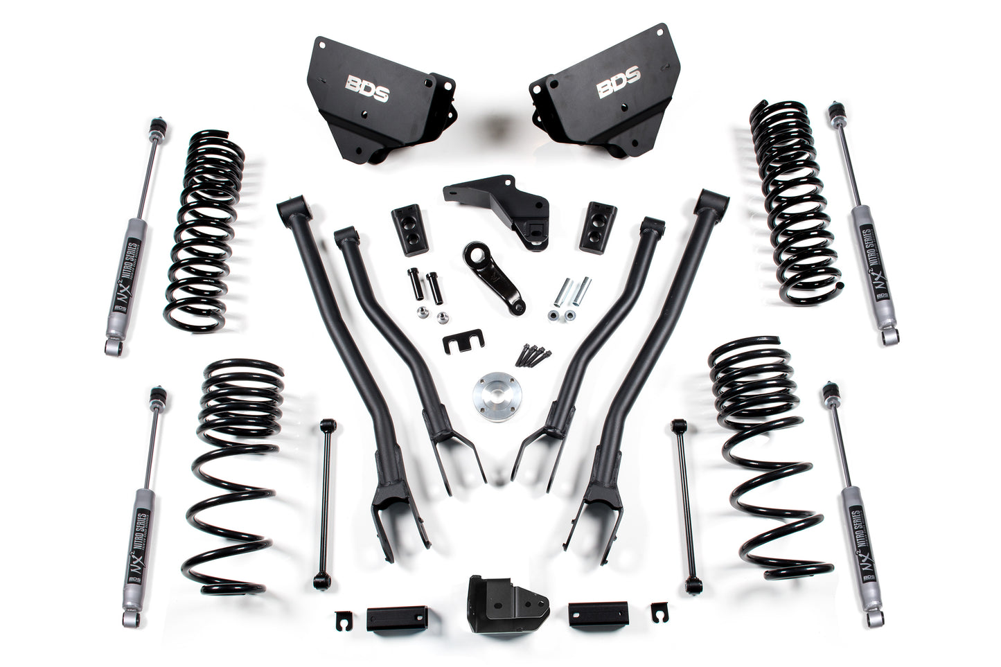BDS Suspension 4 Inch Lift Kit w/ 4-Link | Ram 2500 (14-18) 4WD | Diesel