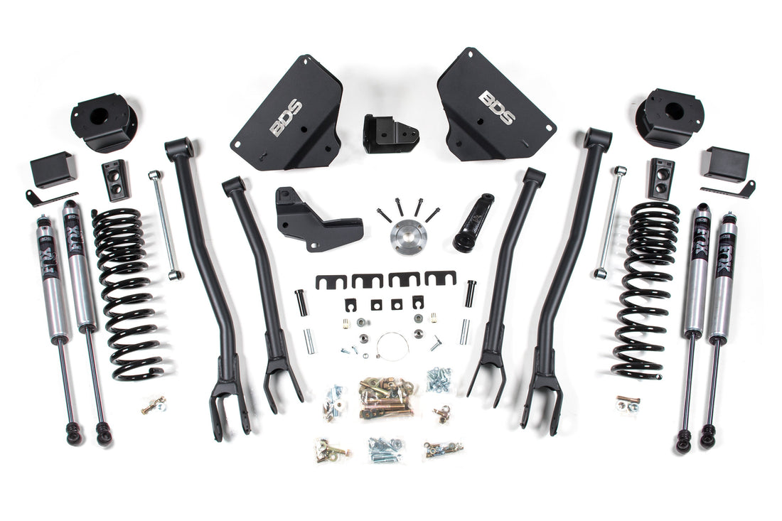 BDS Suspension 4 Inch Lift Kit w/ 4-Link | Ram 2500 w/ Rear Air Ride (14-18) 4WD | Gas - Trucks R Us