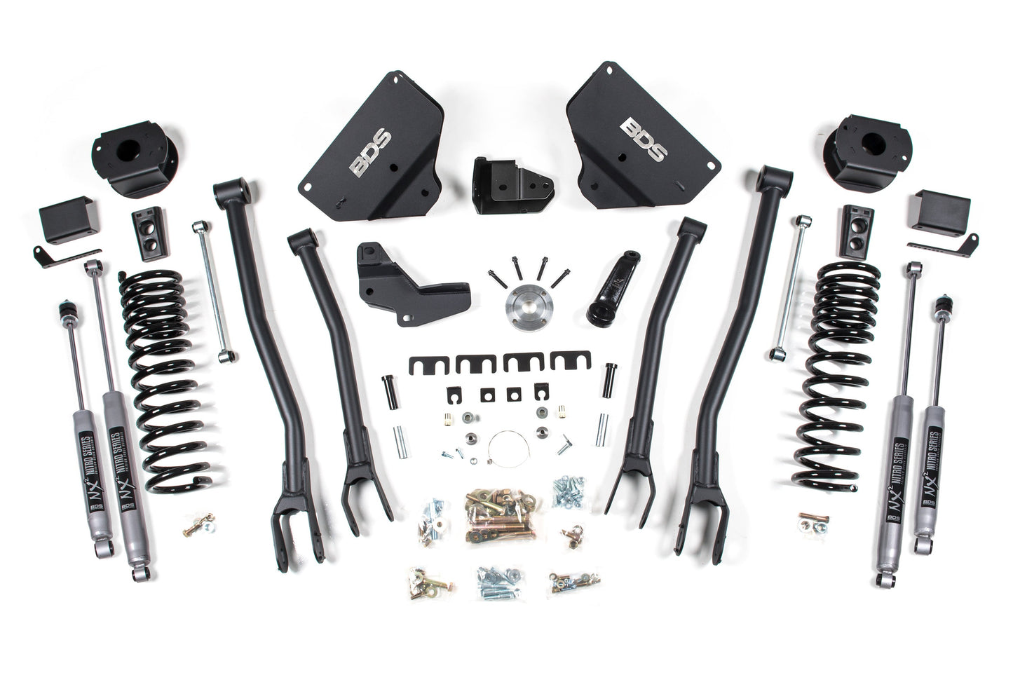 BDS Suspension 4 Inch Lift Kit w/ 4-Link | Ram 2500 w/ Rear Air Ride (14-18) 4WD | Diesel - Trucks R Us