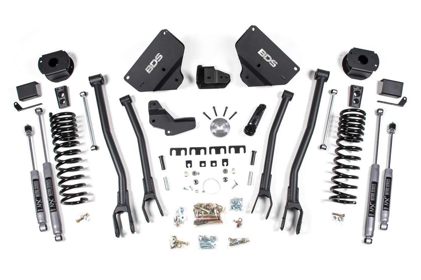 BDS Suspension 4 Inch Lift Kit w/ 4-Link | Ram 2500 w/ Rear Air Ride (14-18) 4WD | Diesel